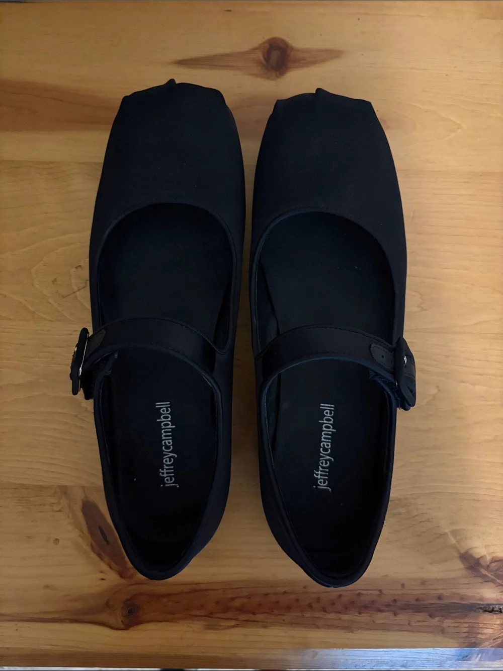 Jeffrey Campbell Black Satin Ballet Flats W9